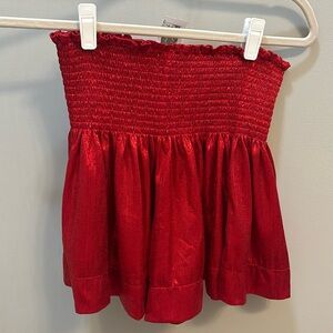 Red queen of sparkles shorts